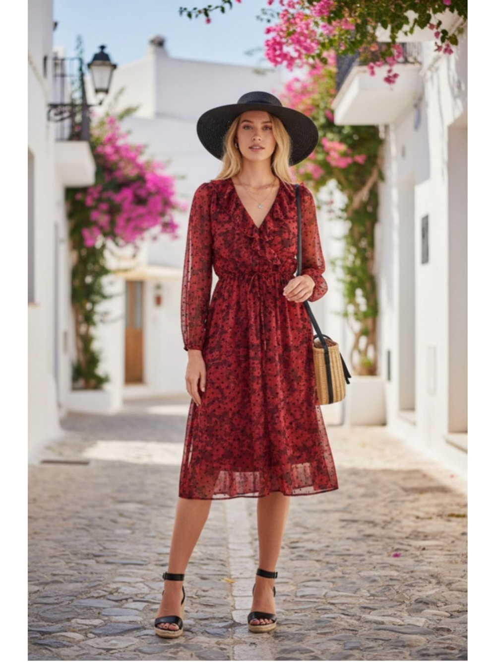 Tommy Hilfiger| Floral Mesh Ruffle Dress| Size 12 | NWT